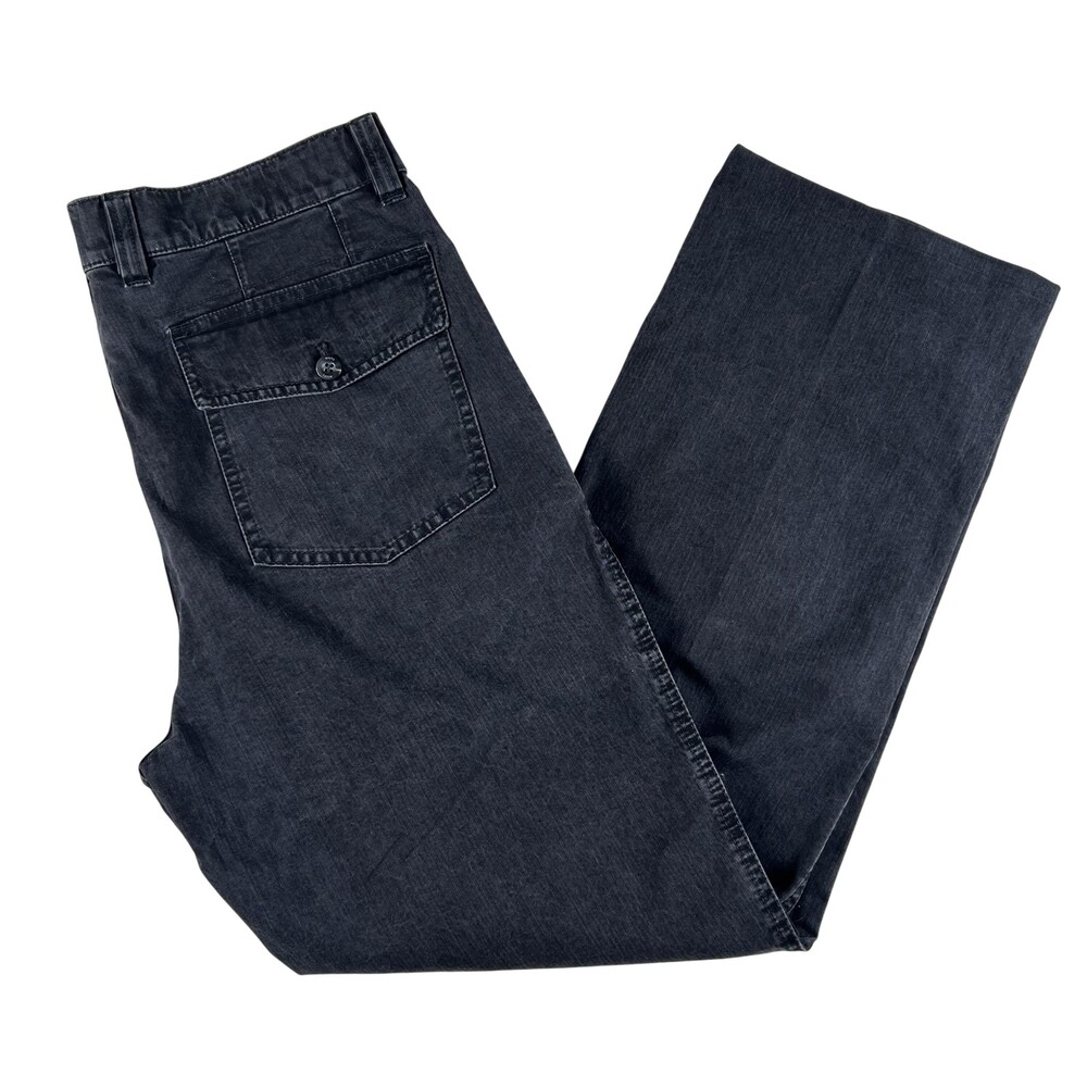 Hiltl Jeans Mens 33x30 Gray Premium Denim Straight Leg Stretch Flap Pockets